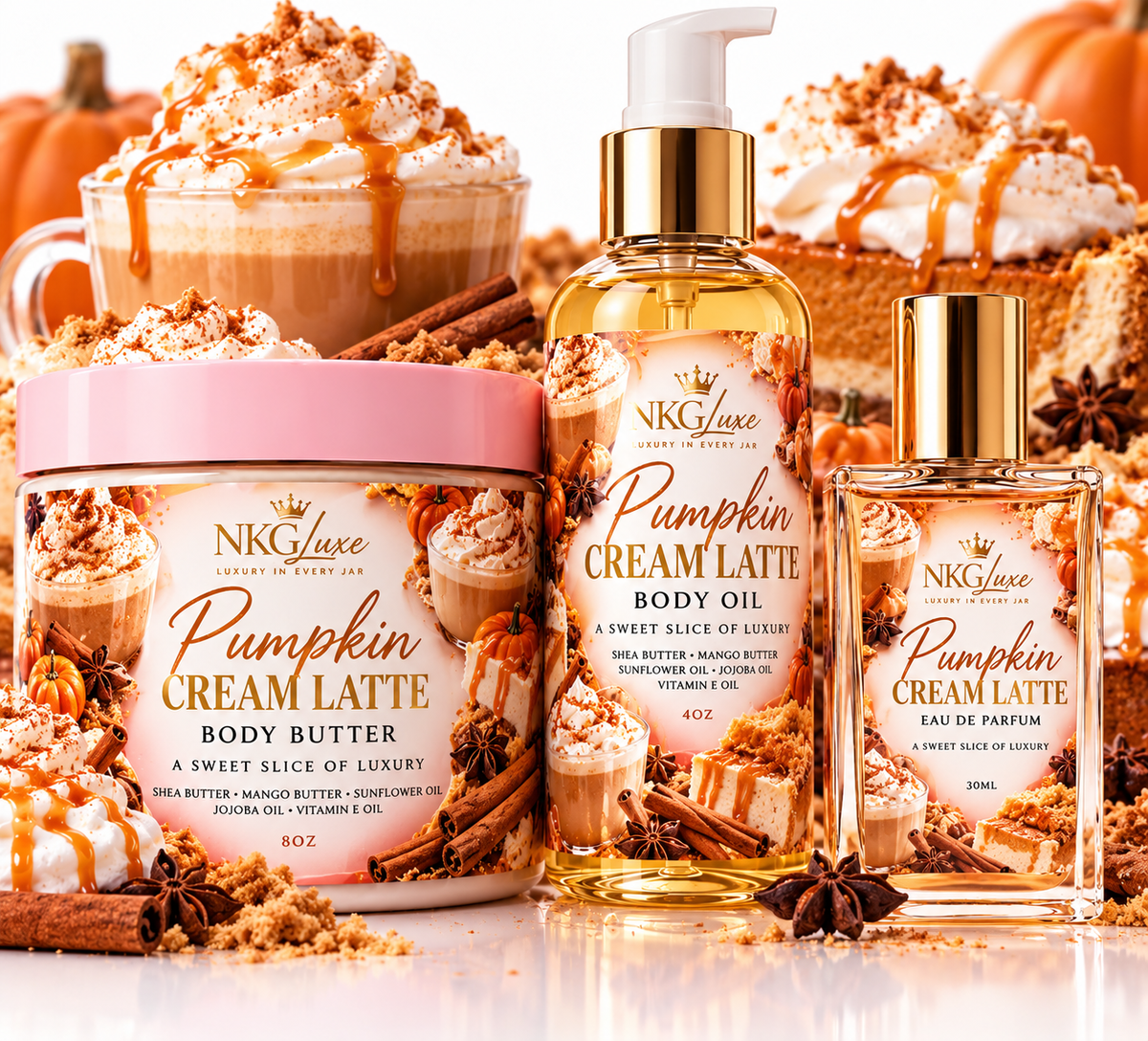 Pumpkin cream latte bundle set