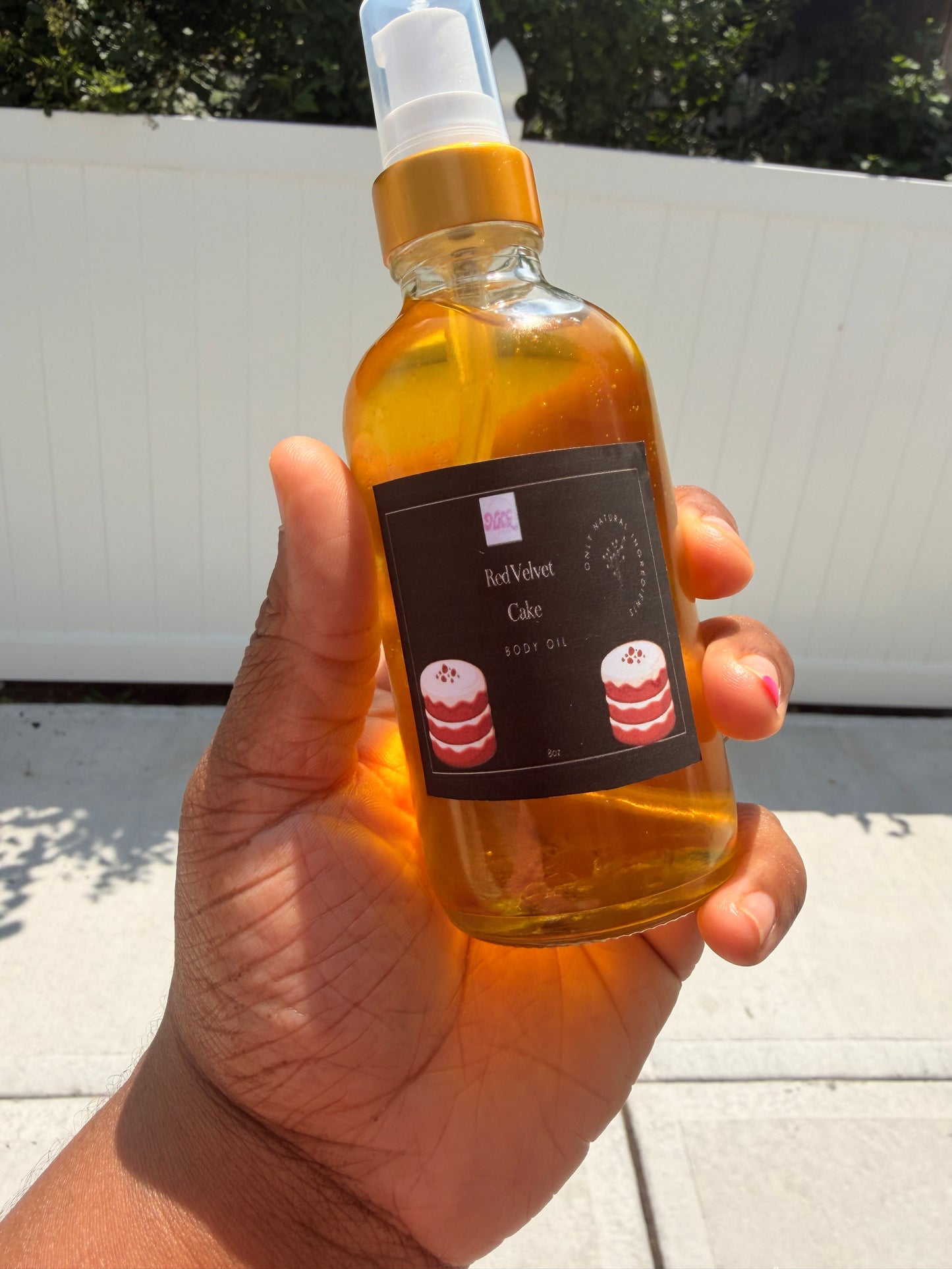 Red velvet cake body oil 4oz exclusive birthday drop