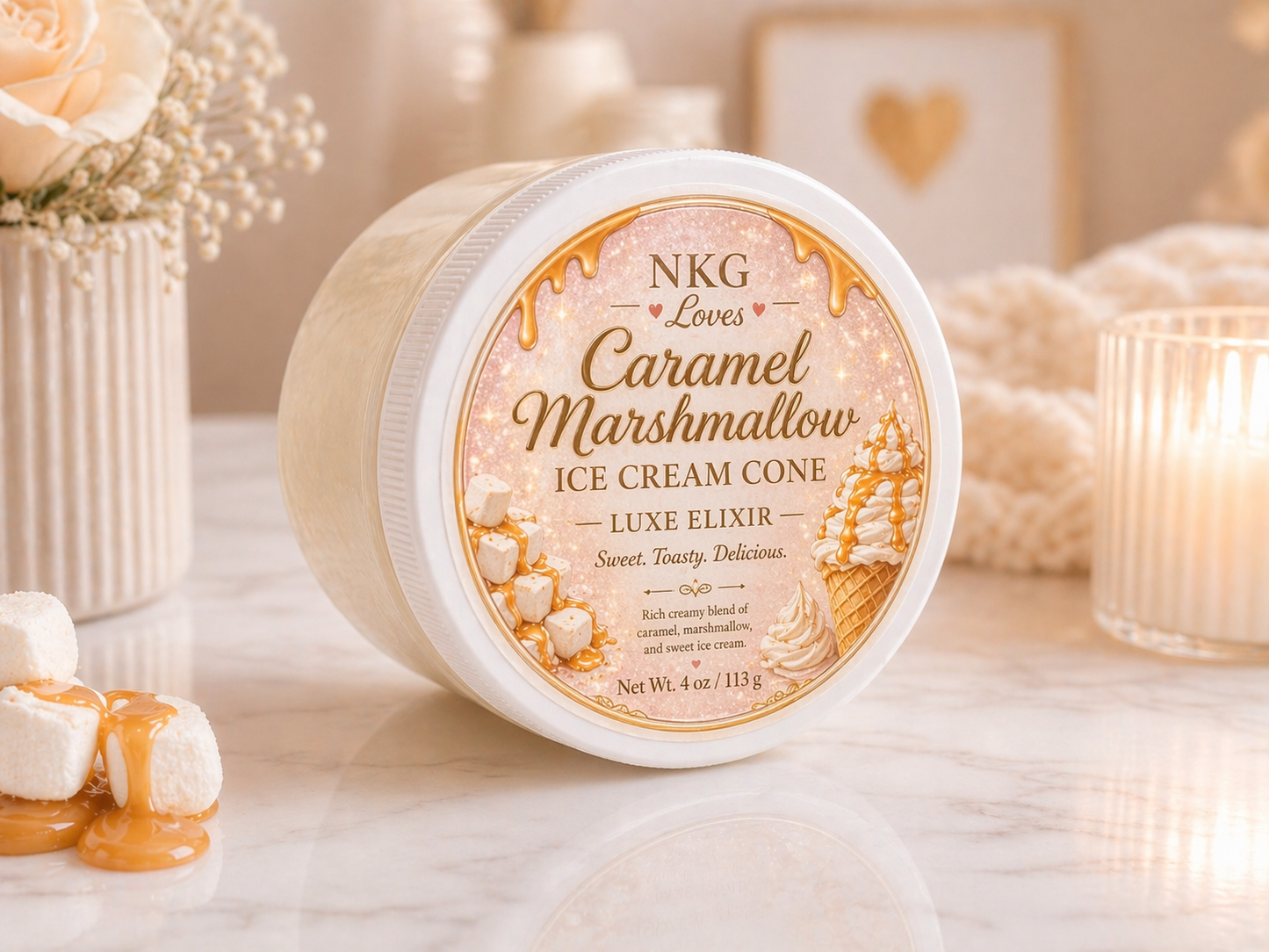 Caramel marshmallow ice cream cone luxe elixir 4oz 