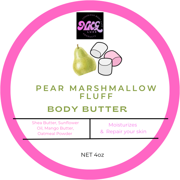 Pear Marshmallow Fluff body butter 4oz