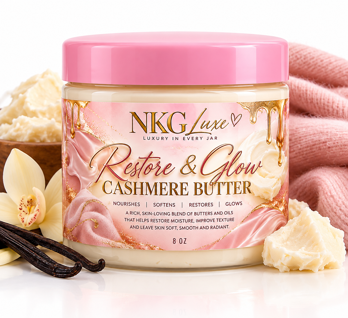 Restore and glow cashmere butter 8oz