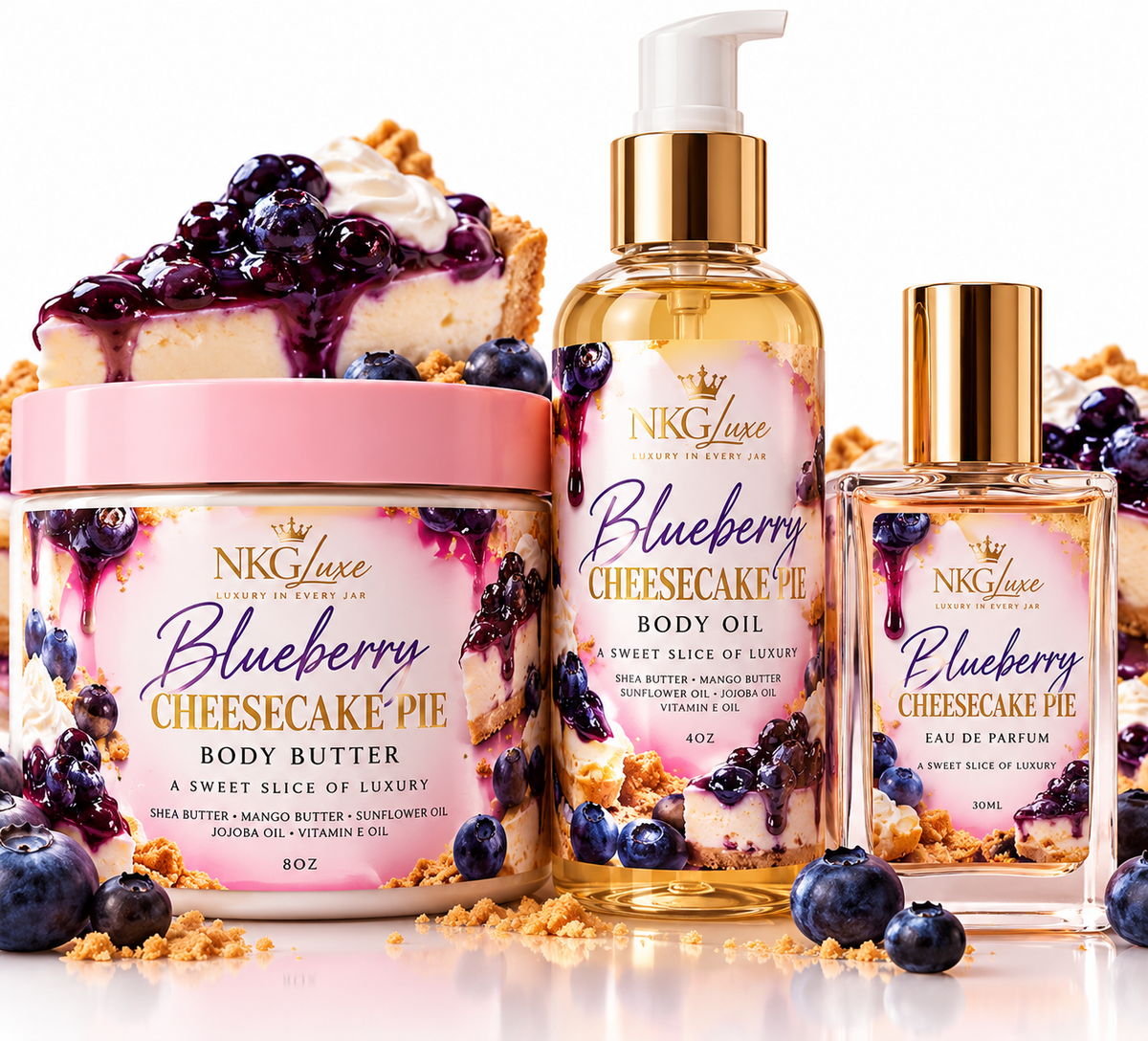 Blueberry cheesecake bundle set