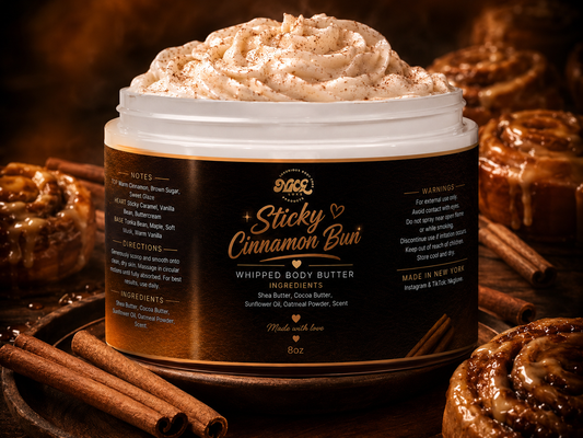 Sticky bun cinnamon bun body butter 8oz