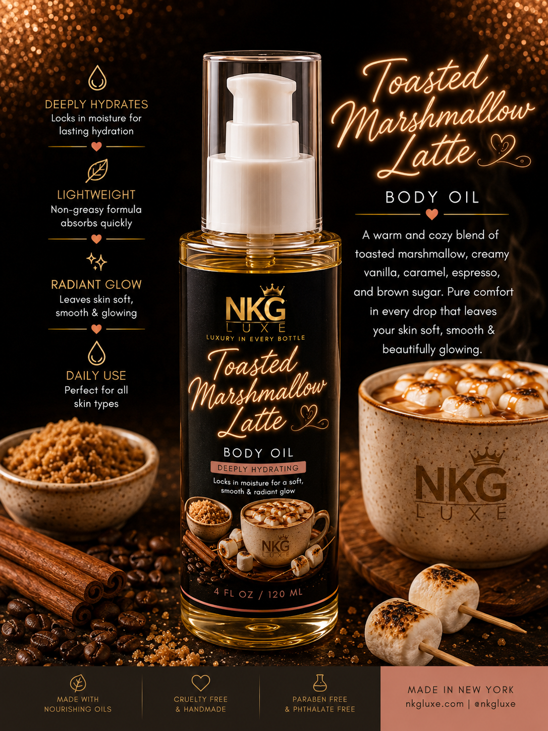 Toasted marshmallow body oil