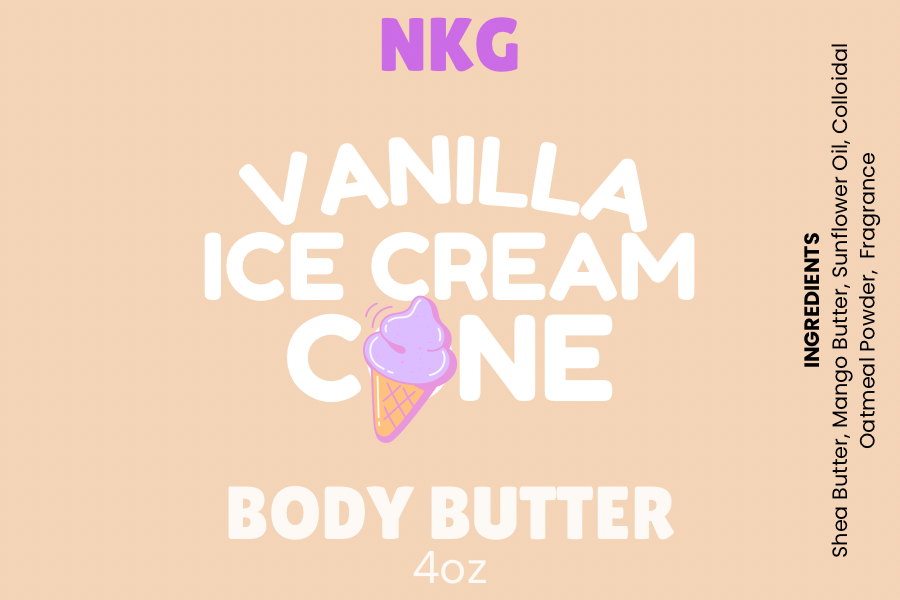 Vanilla ice cream cone body butter 4oz