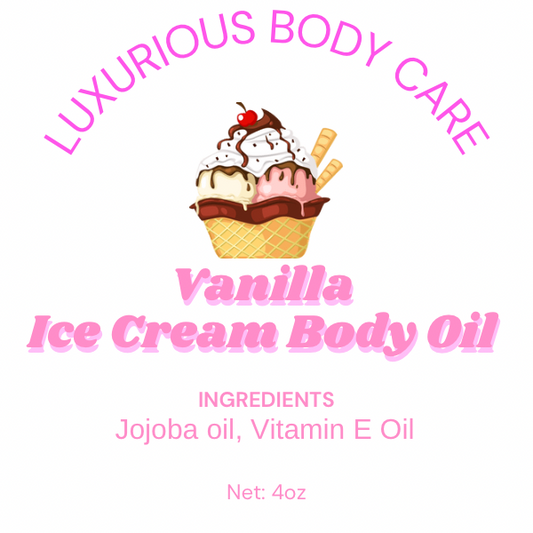 Vanilla ice cream cone body oil 4oz
