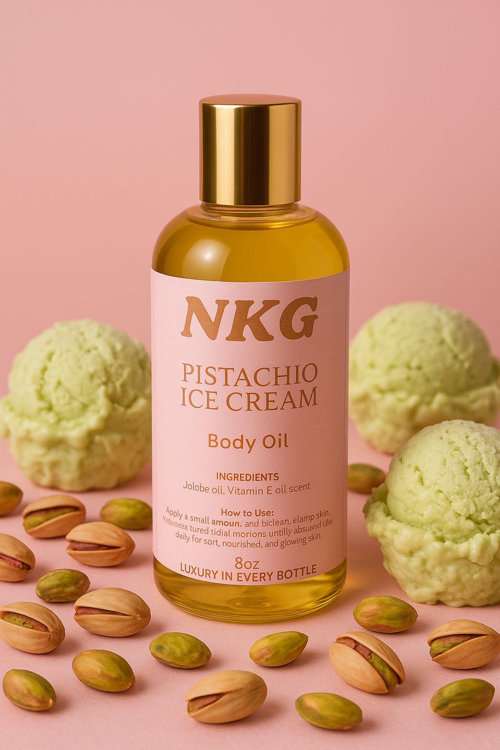 Pistachio ice cream body oil