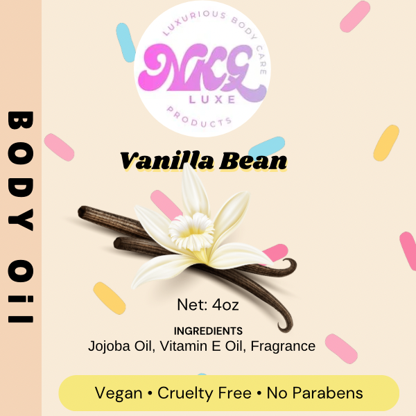 Vanilla bean body oil 4oz