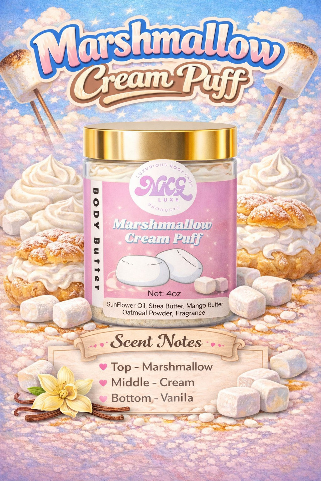 Infamous Marshmallow Cream body butter 4oz