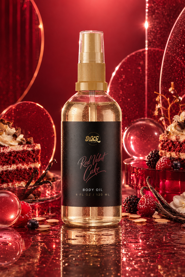 Red velvet cake body oil 4oz exclusive birthday drop