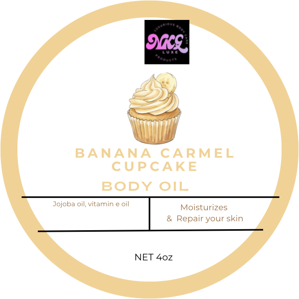 Banana Caramel Cupcake Body Oil 4oz