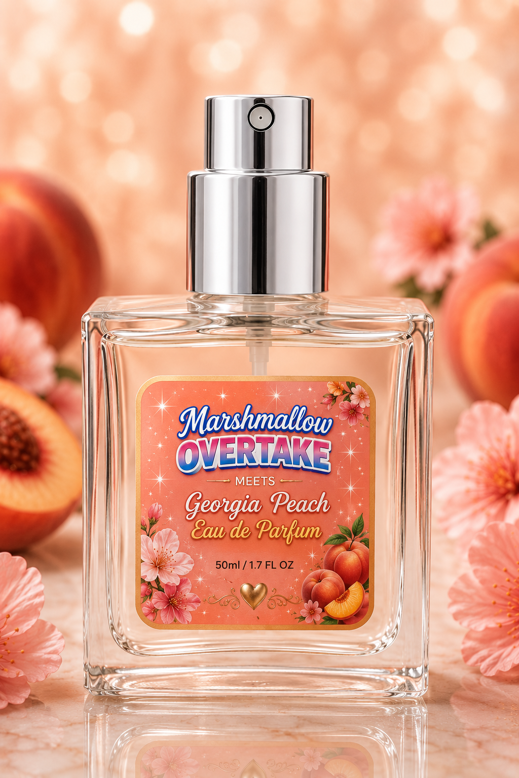Marshmallow meets Georgia peach edp, butter cream, body oil