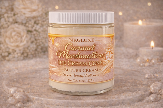 Caramel Marshmallow butter cream Ice Cream Cone 8oz