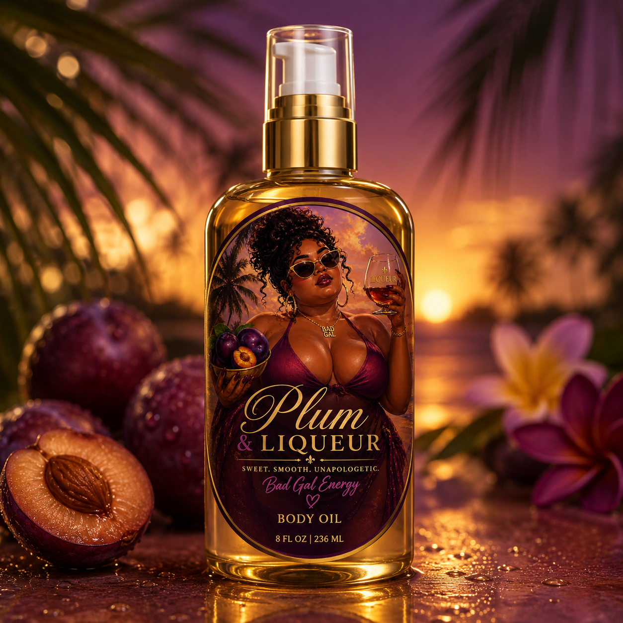 Plum liqueur Body Oil