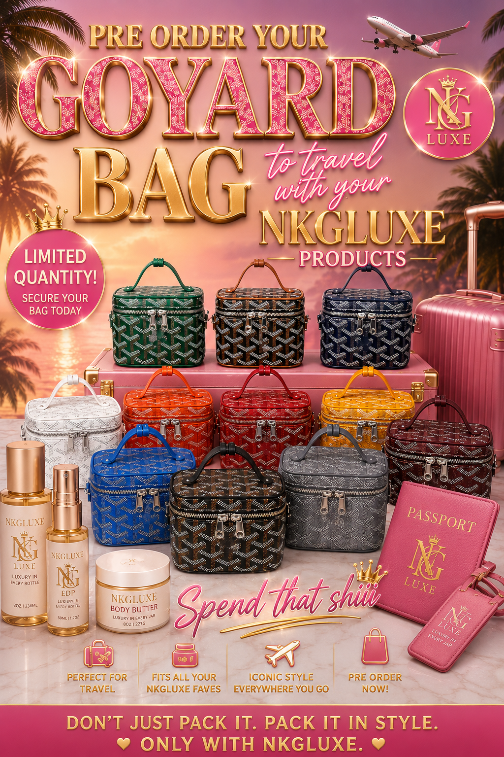 Pre order Mini Goyard bag for you travel products get now