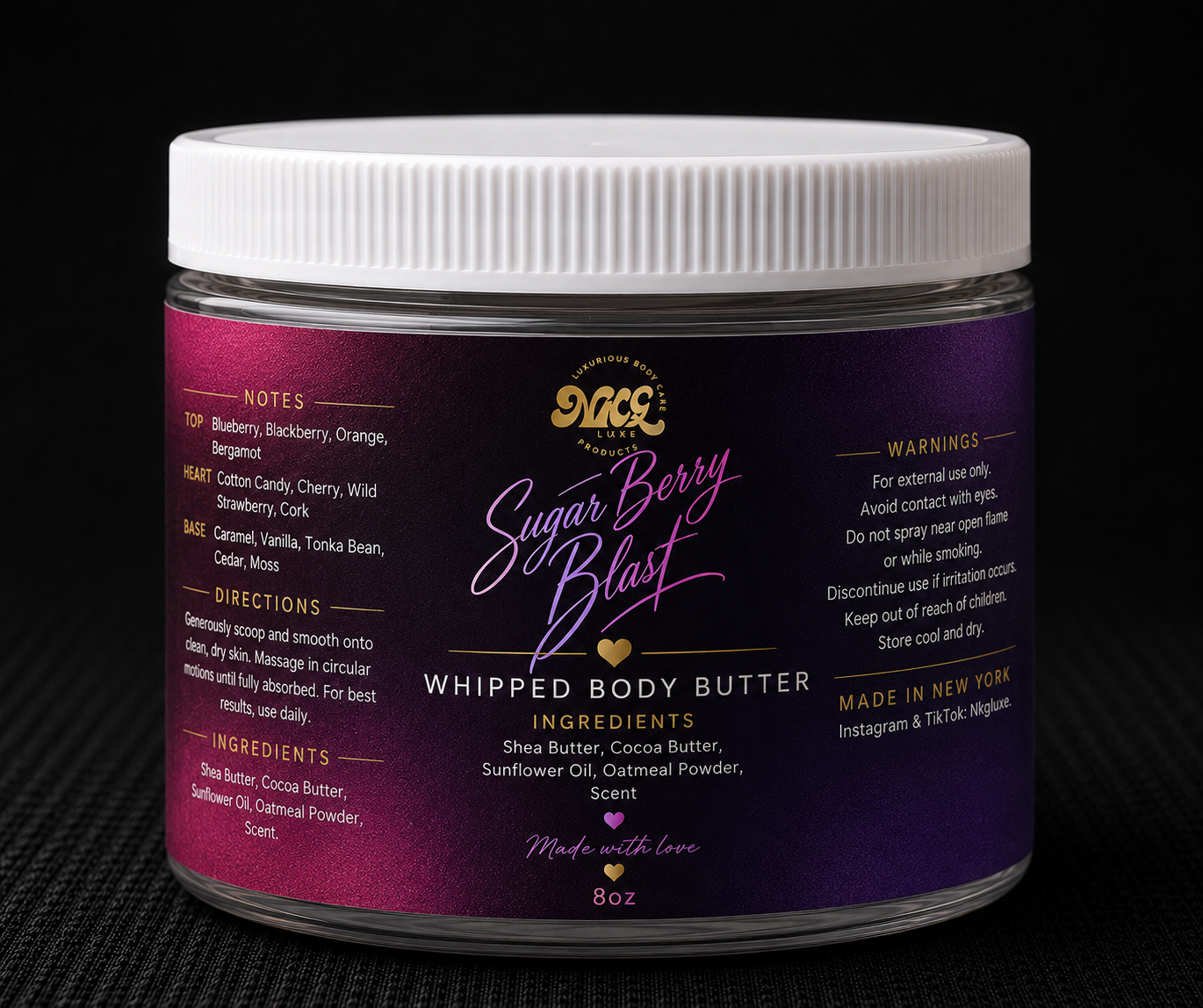 Sugar berry blast whipped body butter 8oz