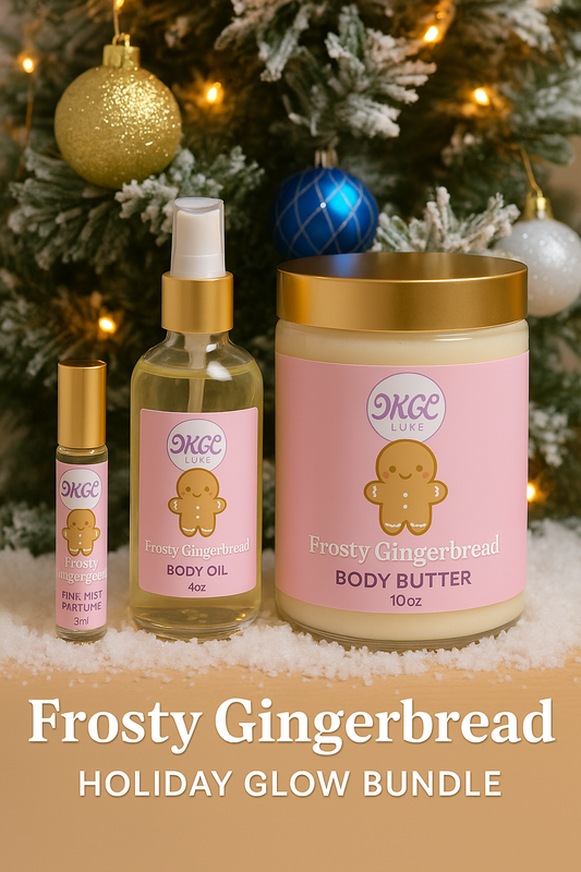 Holiday Bundle Frosty Gingerbread  Body Butter, Perfume, Body Oil